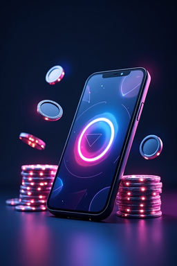Smartphone showing Shinywilds casino app